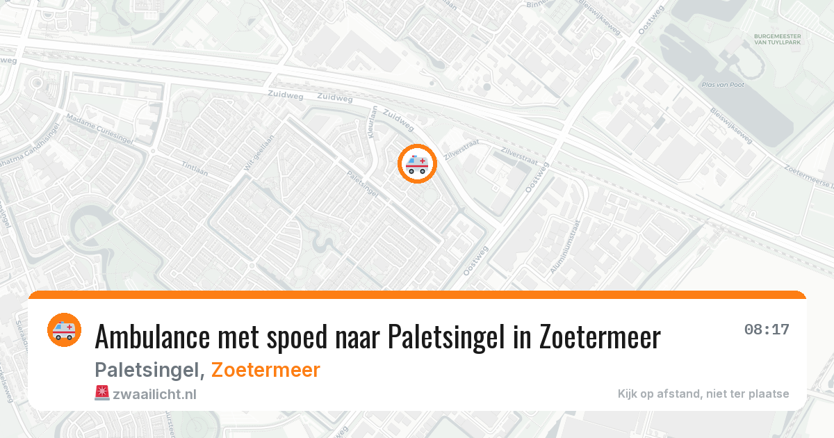 Ambulance met spoed naar Paletsingel in Zoetermeer — 26 jun 2026