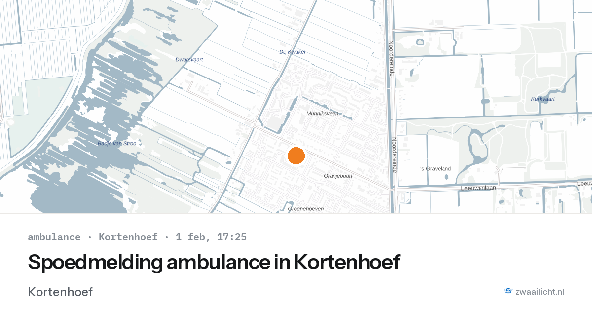 Spoedmelding ambulance in Kortenhoef — 1 feb 2026