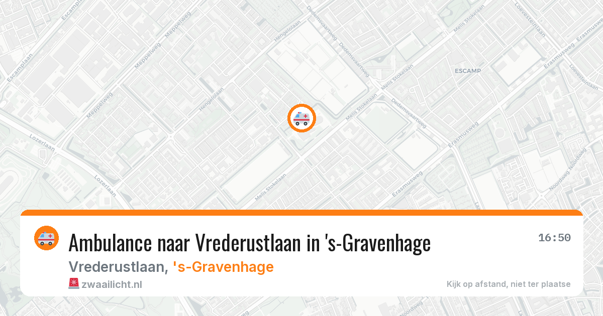 Ambulance naar Vrederustlaan in 's-Gravenhage — 12 aug 2026
