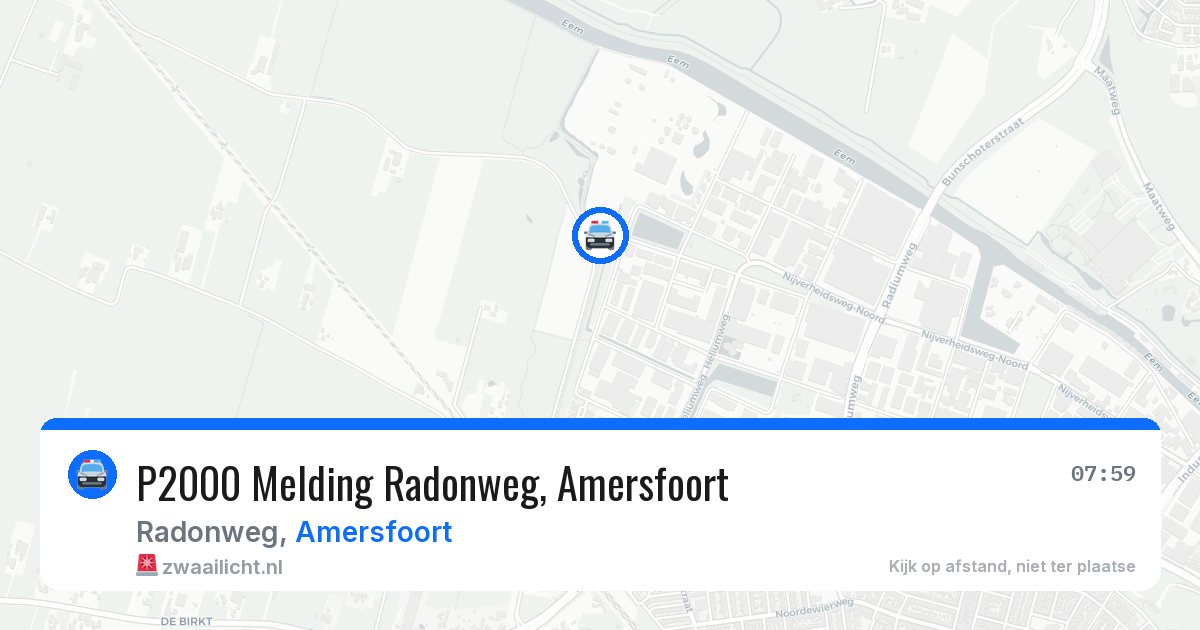 P2000 Melding Radonweg, Amersfoort — 2 jul 2026