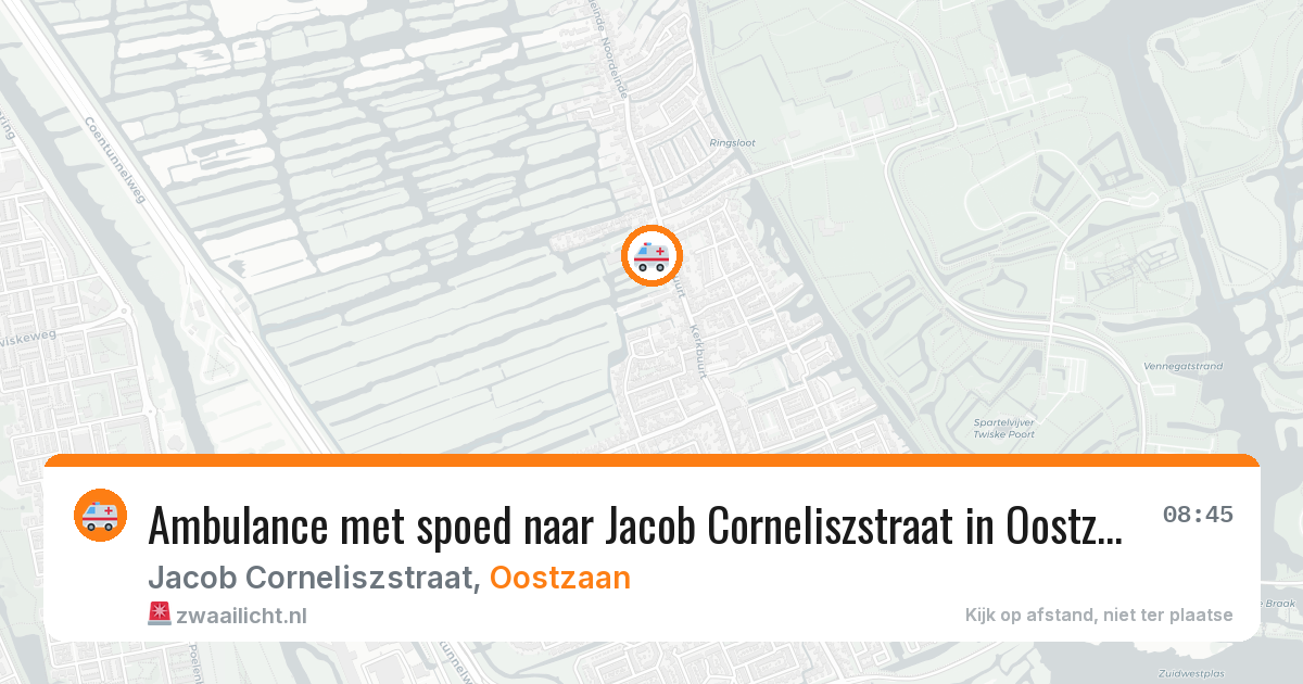 Ambulance met spoed naar Jacob Corneliszstraat in Oostzaan — 21 apr 2026