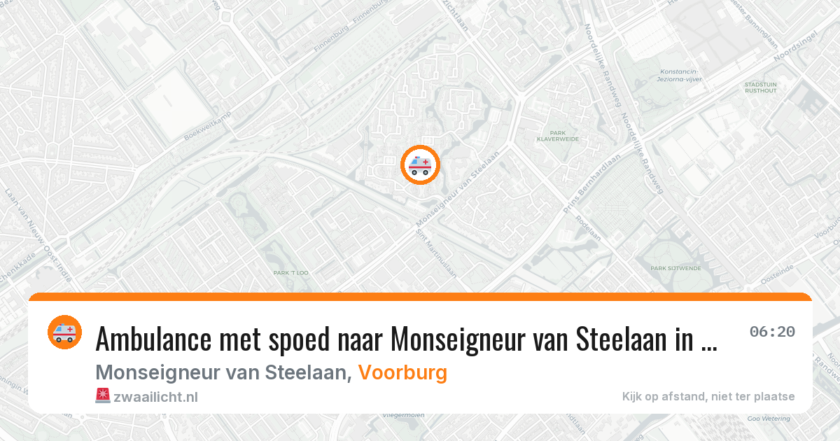 Ambulance met spoed naar Monseigneur van Steelaan in Voorburg — 15 aug 2026