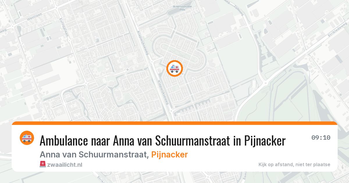 Ambulance naar Anna van Schuurmanstraat in Pijnacker — 5 aug 2026