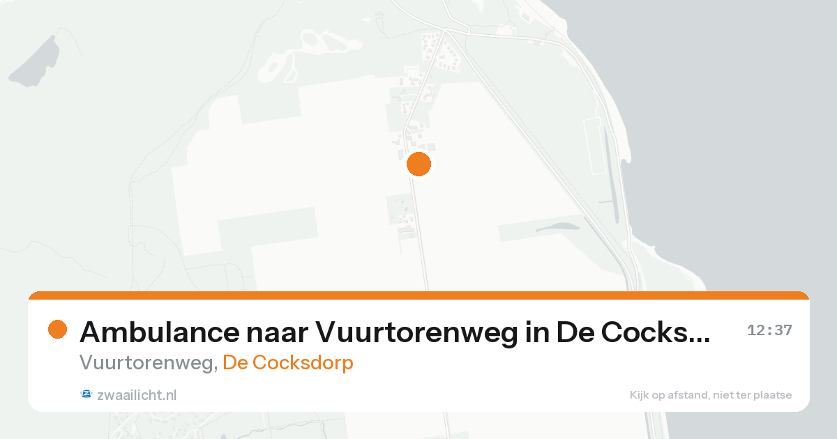 Ambulance naar Vuurtorenweg in De Cocksdorp — 16 aug 2026