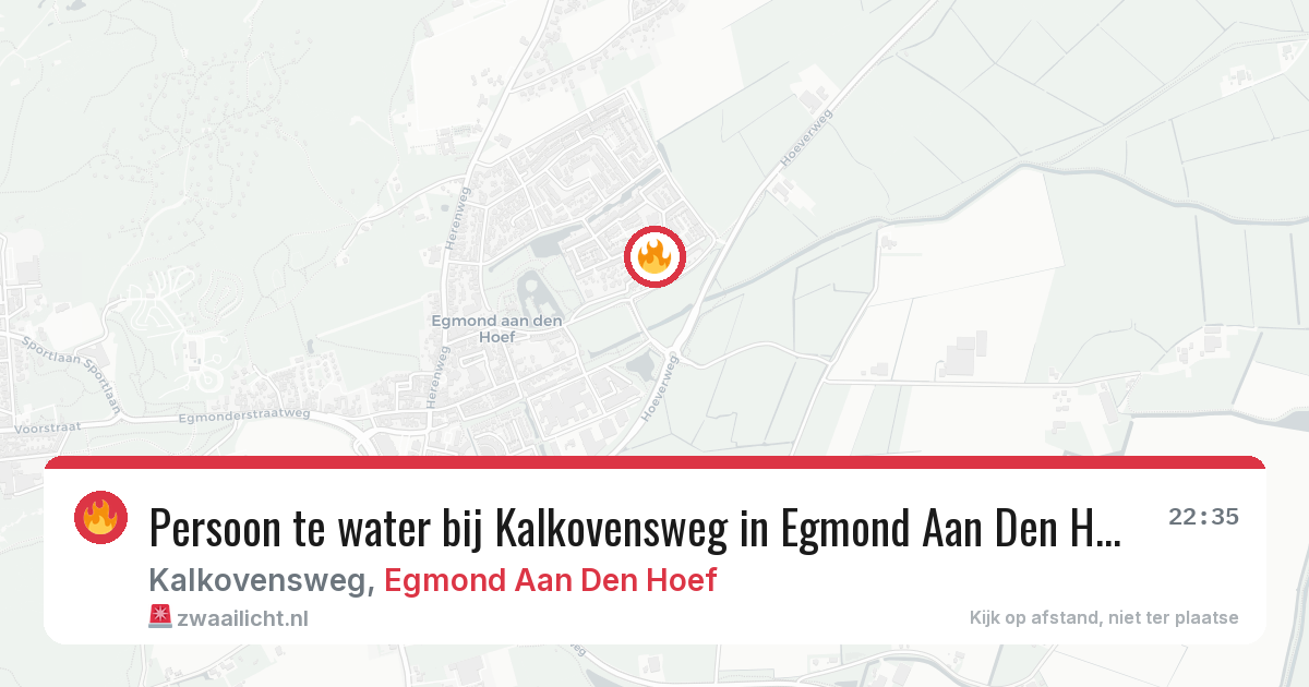 Persoon te water bij Kalkovensweg in Egmond Aan Den Hoef — 23 jun 2026
