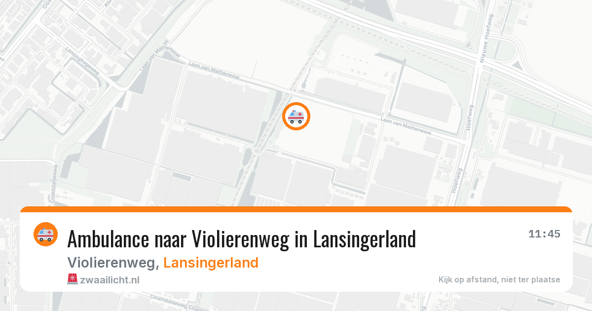 Ambulance naar Violierenweg in Lansingerland — 11 aug 2026
