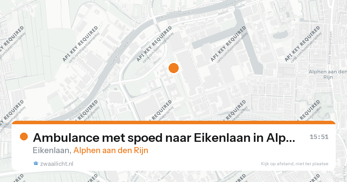 Ambulance met spoed naar Eikenlaan in Alphen aan den Rijn — 10 mei 2026