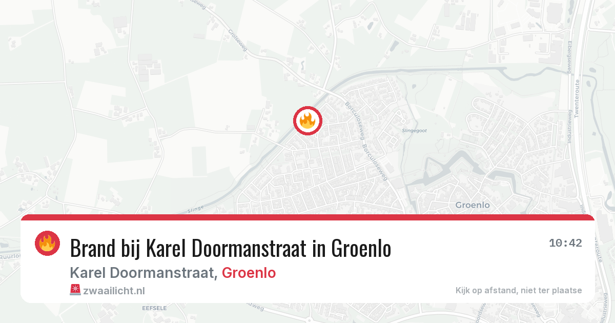 Brand bij Karel Doormanstraat in Groenlo — 20 jun 2026