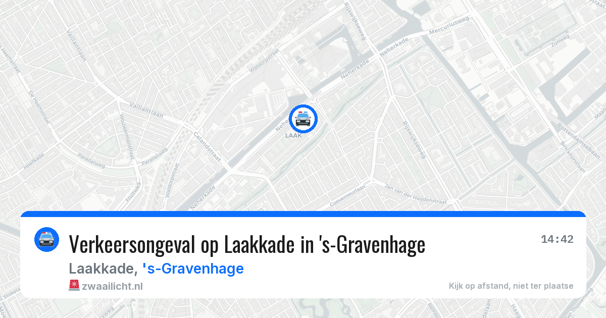 Verkeersongeval op Laakkade in 's-Gravenhage — 16 apr 2026