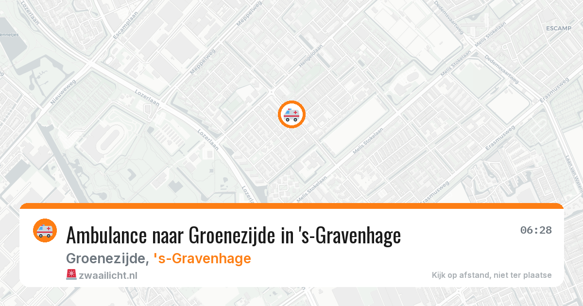 Ambulance naar Groenezijde in 's-Gravenhage — 16 mei 2026