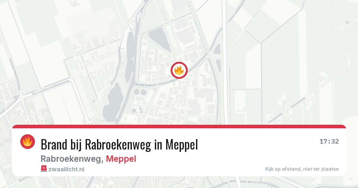 Brand bij Rabroekenweg in Meppel — 19 jun 2026