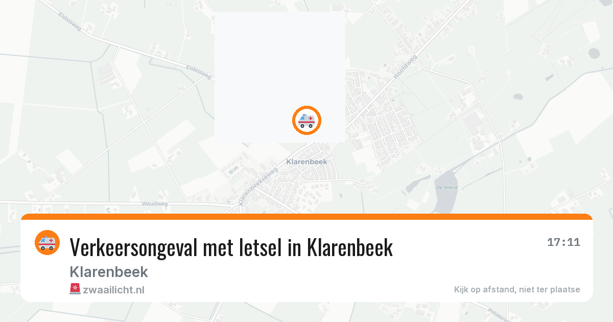 Verkeersongeval met letsel in Klarenbeek — 23 apr 2026