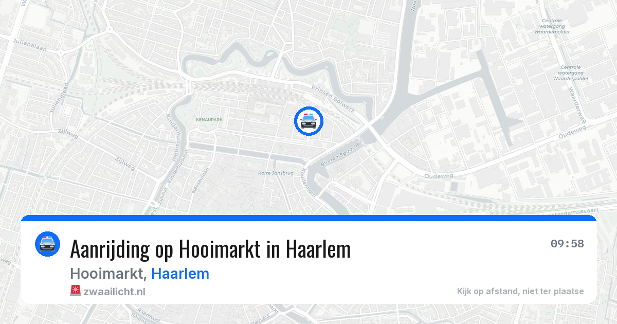Aanrijding op Hooimarkt in Haarlem — 25 mrt 2026
