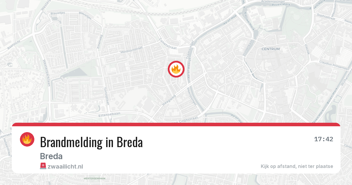 Brandmelding in Breda — 14 aug 2026