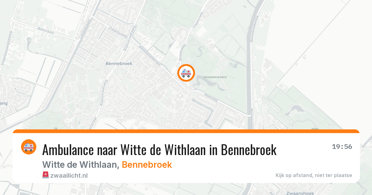 Ambulance naar Witte de Withlaan in Bennebroek — 24 jul 2026