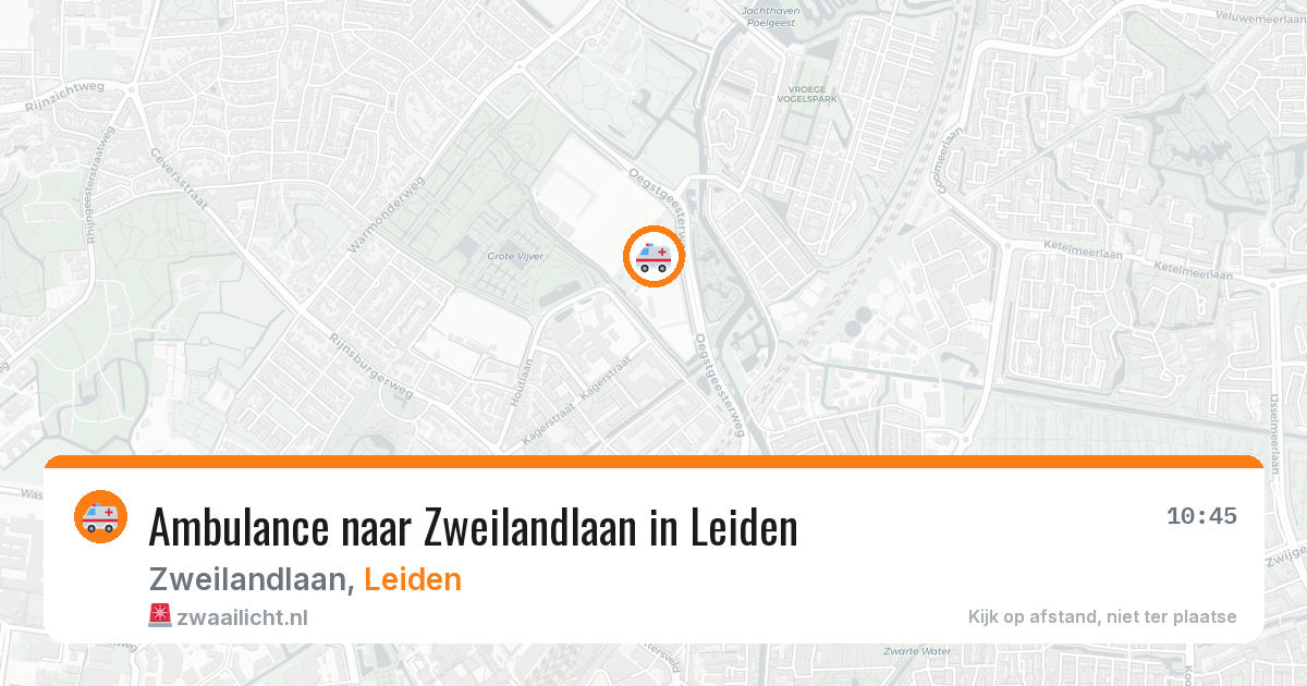 Ambulance naar Zweilandlaan in Leiden — 12 aug 2026
