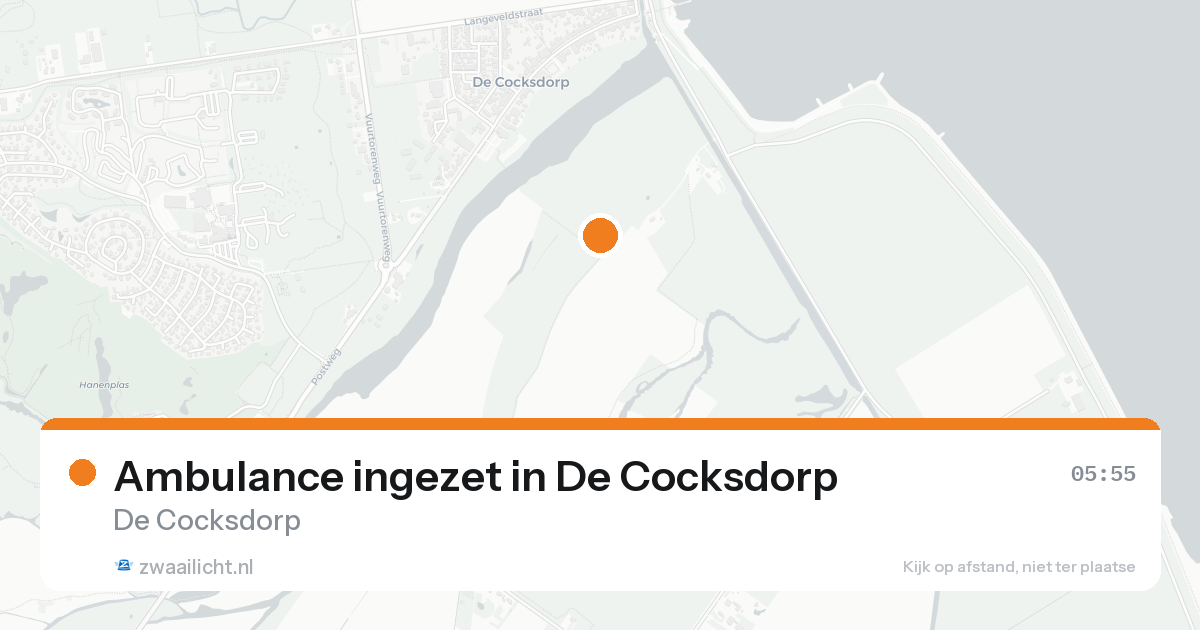 Ambulance ingezet in De Cocksdorp — 23 aug 2026