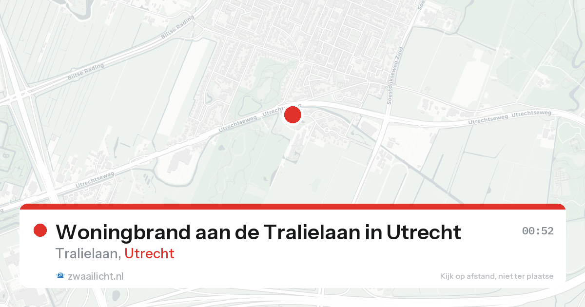 Woningbrand aan de Tralielaan in Utrecht — 19 jun 2026