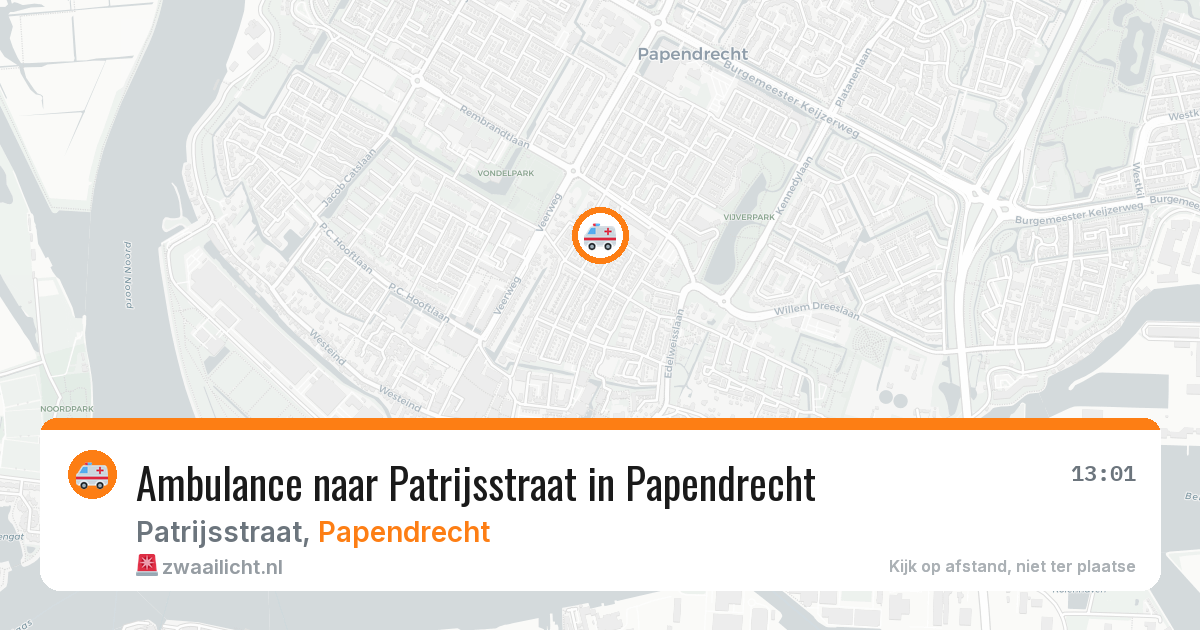 Ambulance naar Patrijsstraat in Papendrecht — 26 jun 2026
