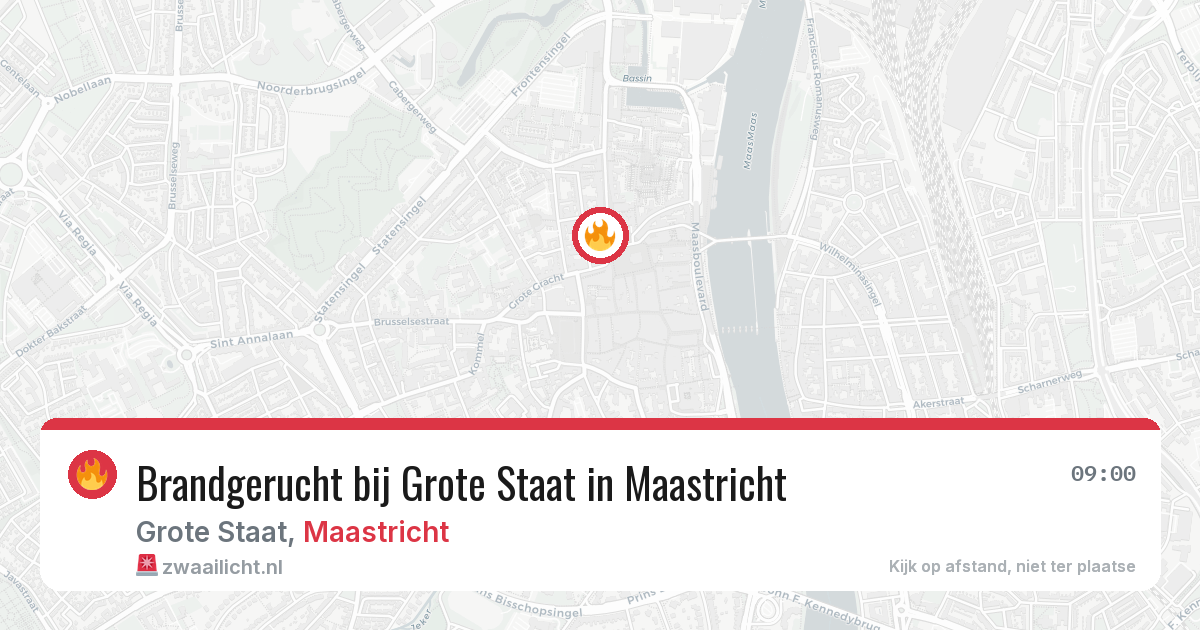 Brandgerucht bij Grote Staat in Maastricht — 19 jun 2026