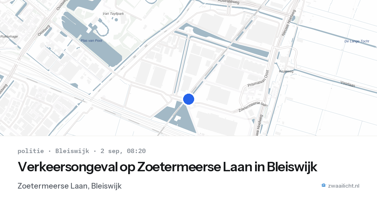 Verkeersongeval op Zoetermeerse Laan in Bleiswijk — 2 sep 2026