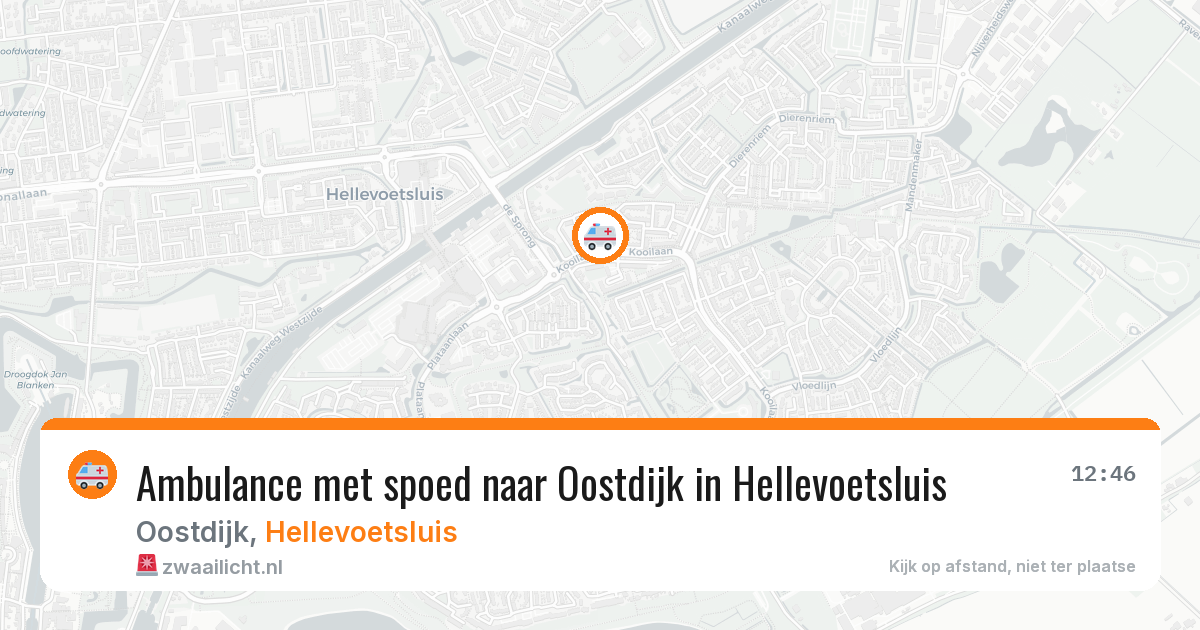 Ambulance met spoed naar Oostdijk in Hellevoetsluis — 29 jan 2026