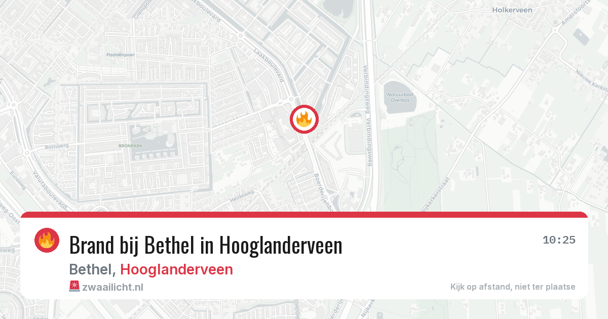 Brand bij Bethel in Hooglanderveen — 28 jun 2026