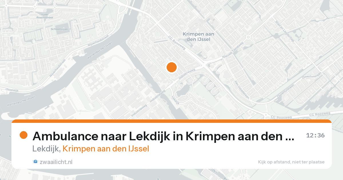 Ambulance naar Lekdijk in Krimpen aan den IJssel — 23 aug 2026