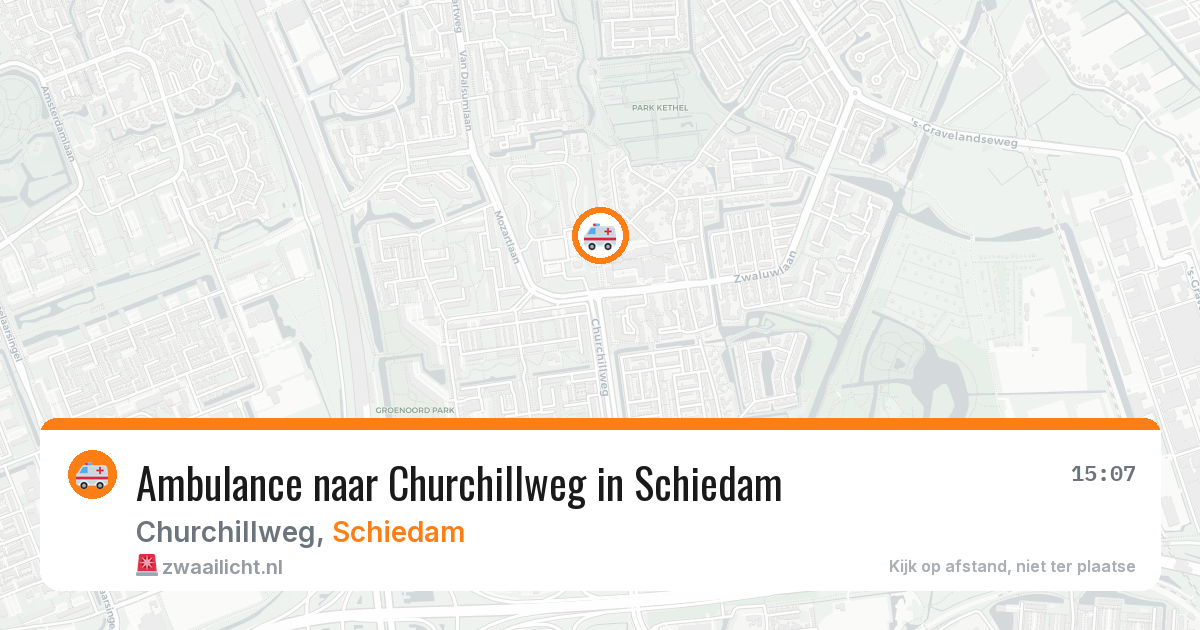 Ambulance naar Churchillweg in Schiedam — 3 jul 2026