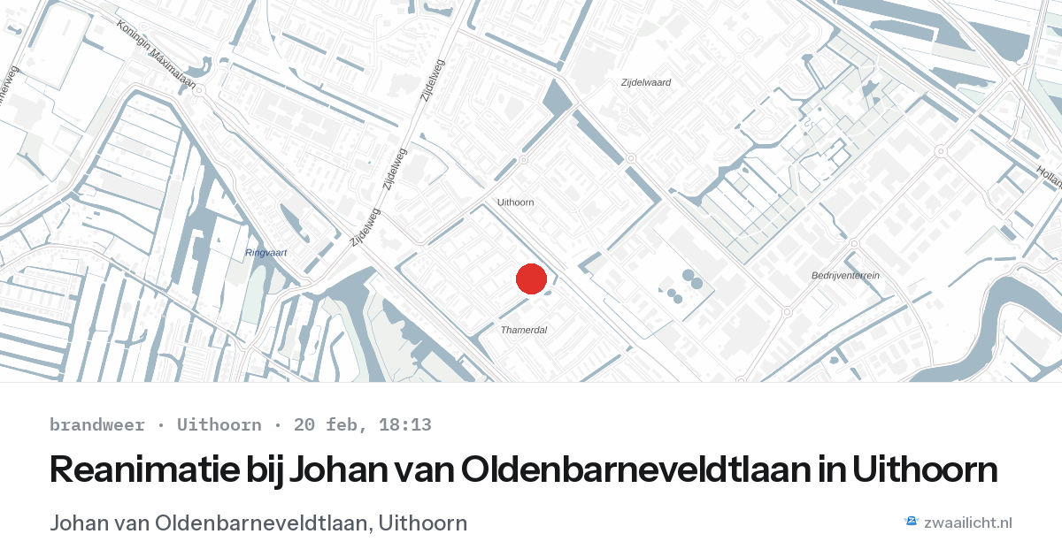 Reanimatie bij Johan van Oldenbarneveldtlaan in Uithoorn — 1 feb 2026
