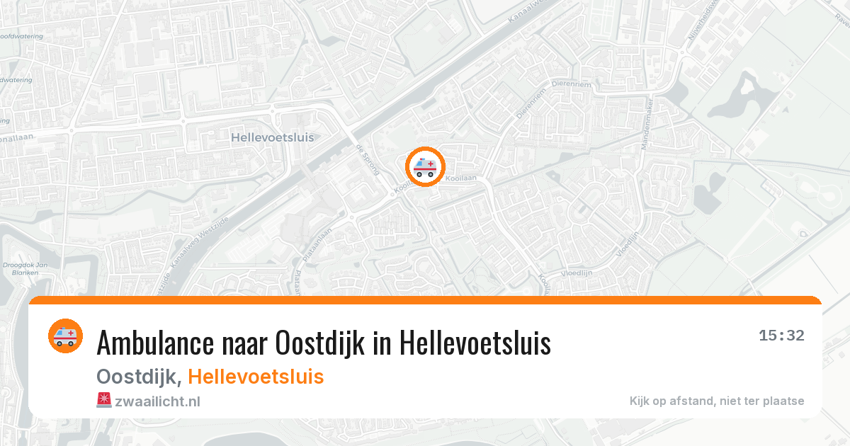 Ambulance naar Oostdijk in Hellevoetsluis — 23 mei 2026