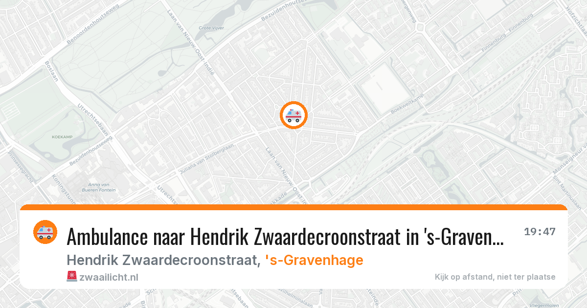 Ambulance naar Hendrik Zwaardecroonstraat in 's-Gravenhage — 29 jun 2026