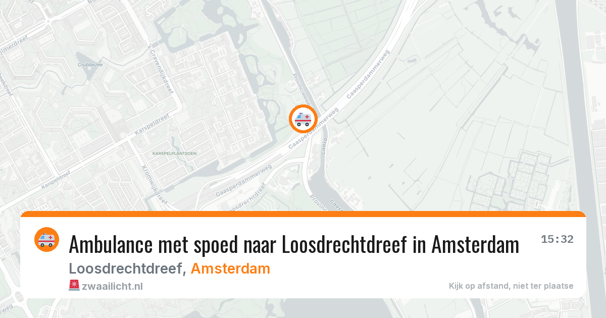 Ambulance met spoed naar Loosdrechtdreef in Amsterdam — 7 jul 2026