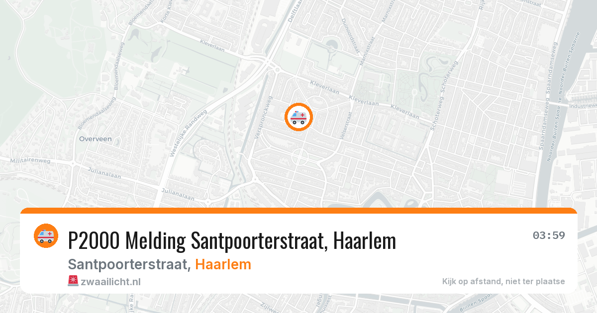 P2000 Melding Santpoorterstraat, Haarlem — 22 apr 2026