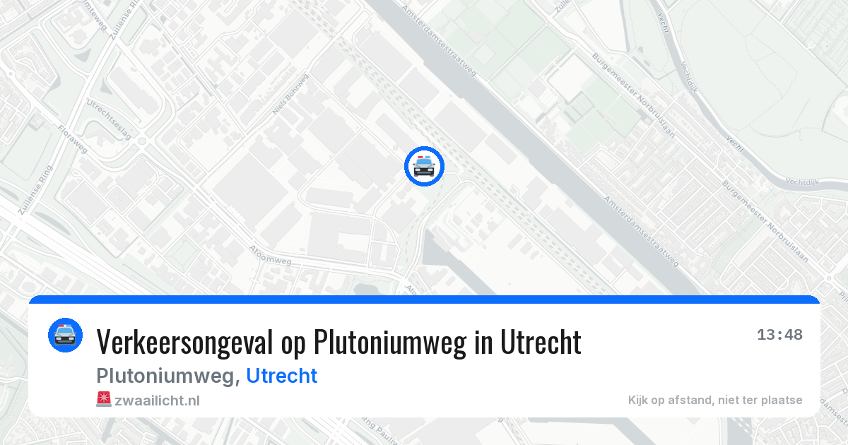 Verkeersongeval op Plutoniumweg in Utrecht — 3 mei 2026