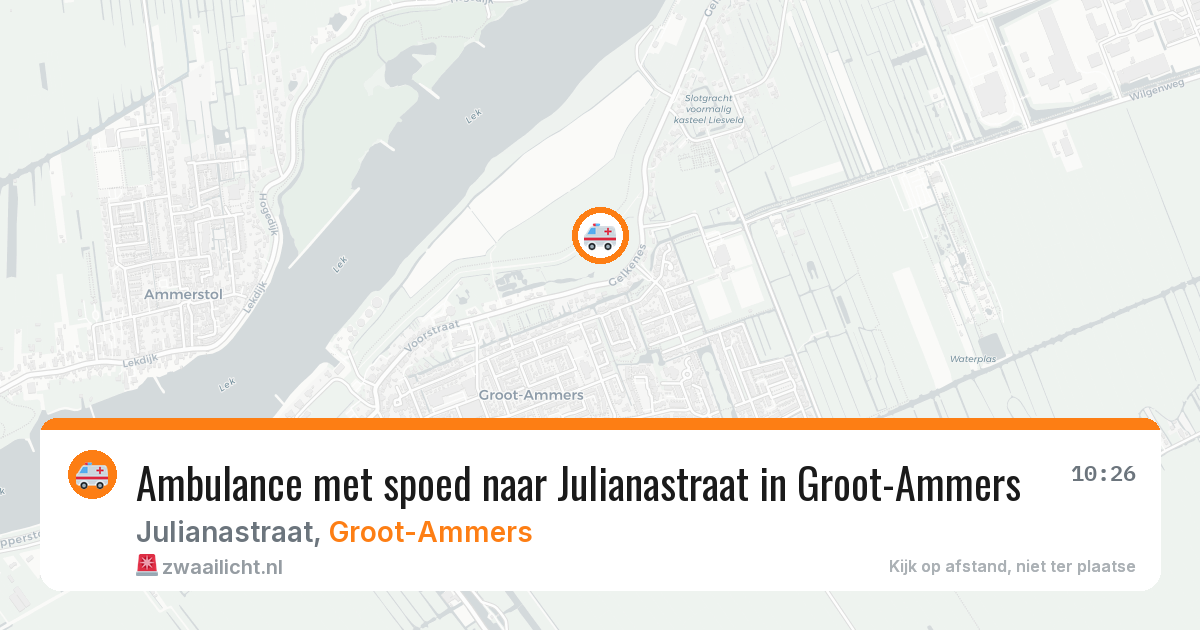 Ambulance met spoed naar Julianastraat in Groot-Ammers — 24 jan 2026