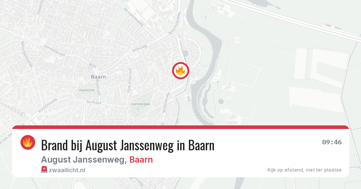 Brand bij August Janssenweg in Baarn — 28 jun 2026
