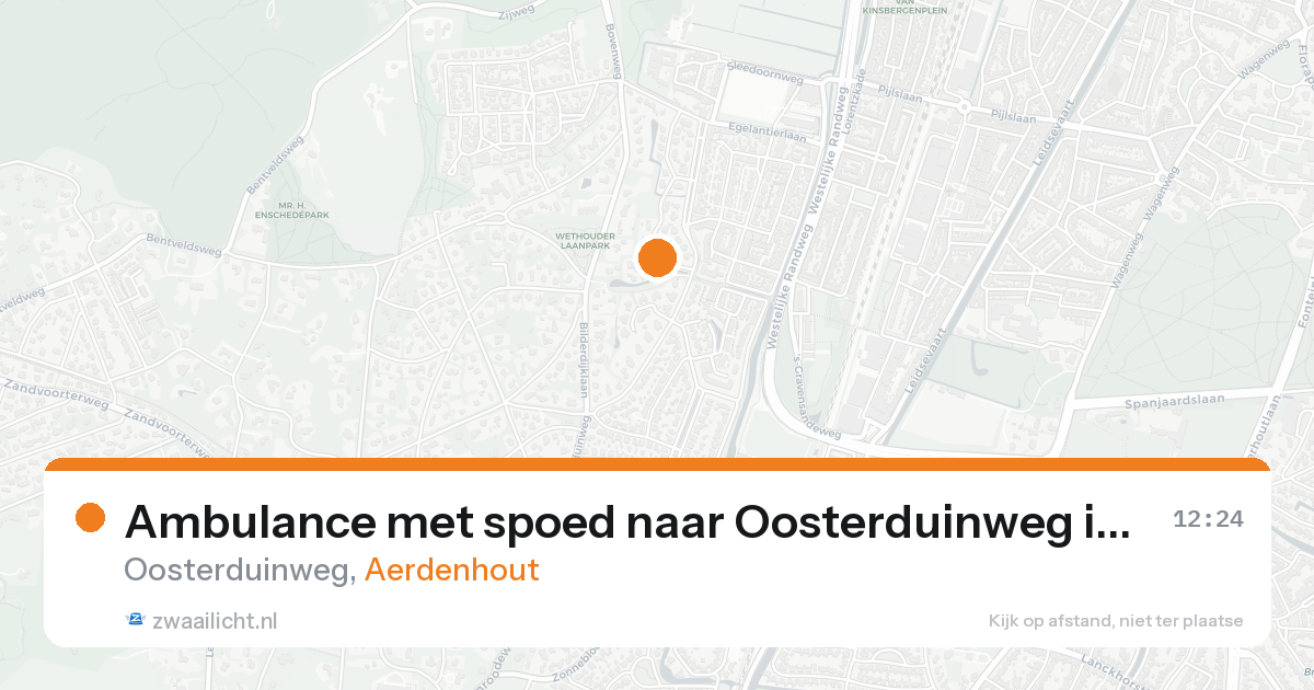 Ambulance met spoed naar Oosterduinweg in Aerdenhout — 17 aug 2026