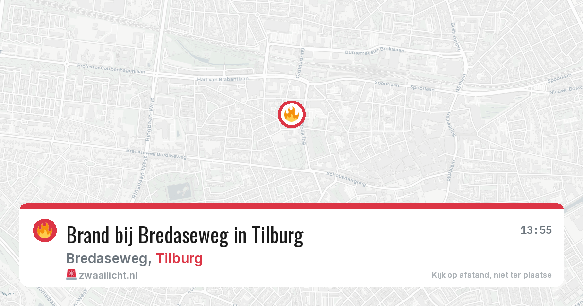 Brand bij Bredaseweg in Tilburg — 1 aug 2026