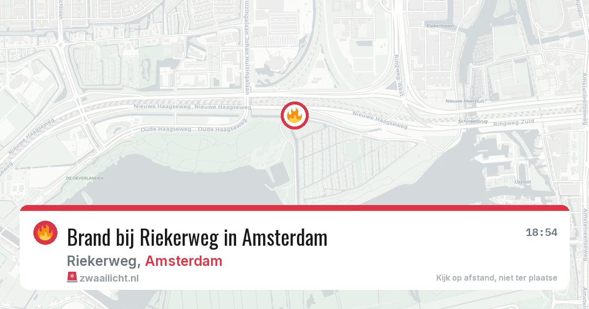 Brand bij Riekerweg in Amsterdam — 15 jul 2026