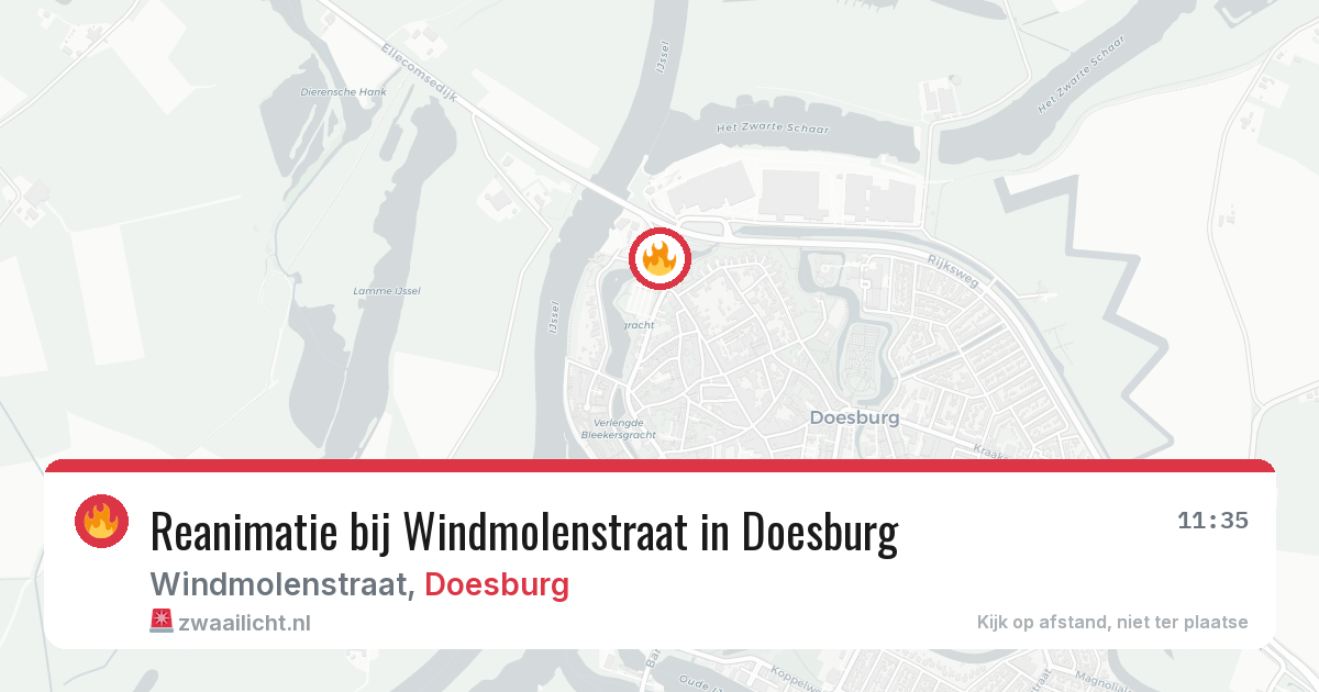 Reanimatie bij Windmolenstraat in Doesburg — 28 jul 2026