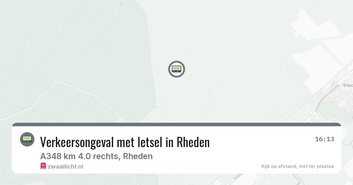 Verkeersongeval met letsel in Rheden — 14 feb 2026