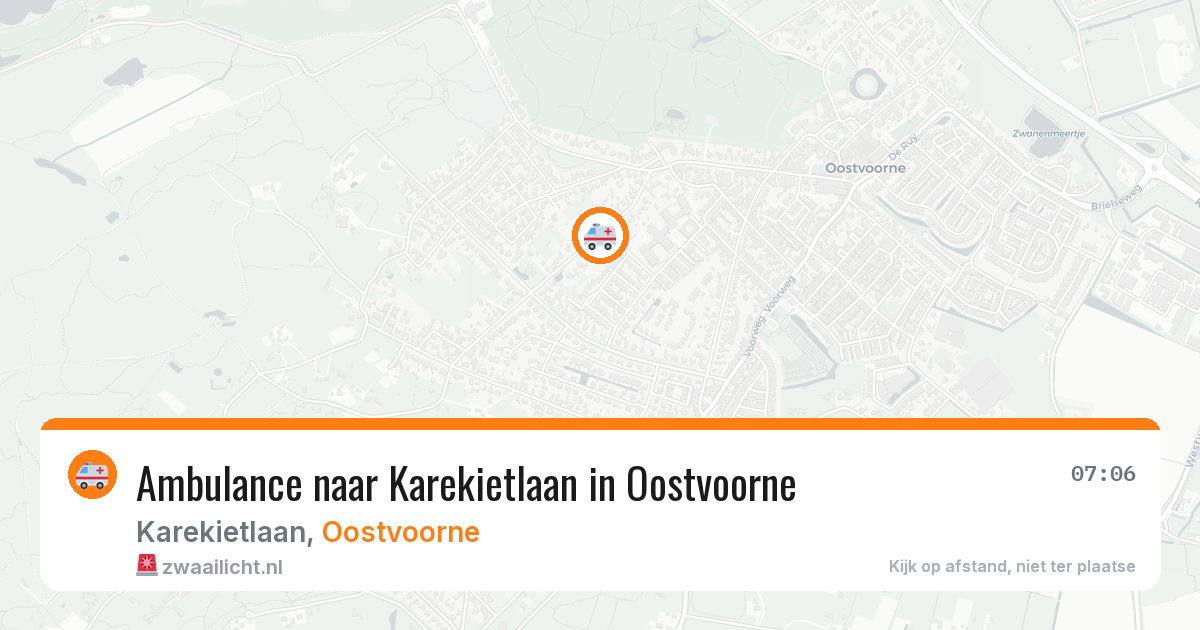 Ambulance naar Karekietlaan in Oostvoorne — 22 mrt 2026