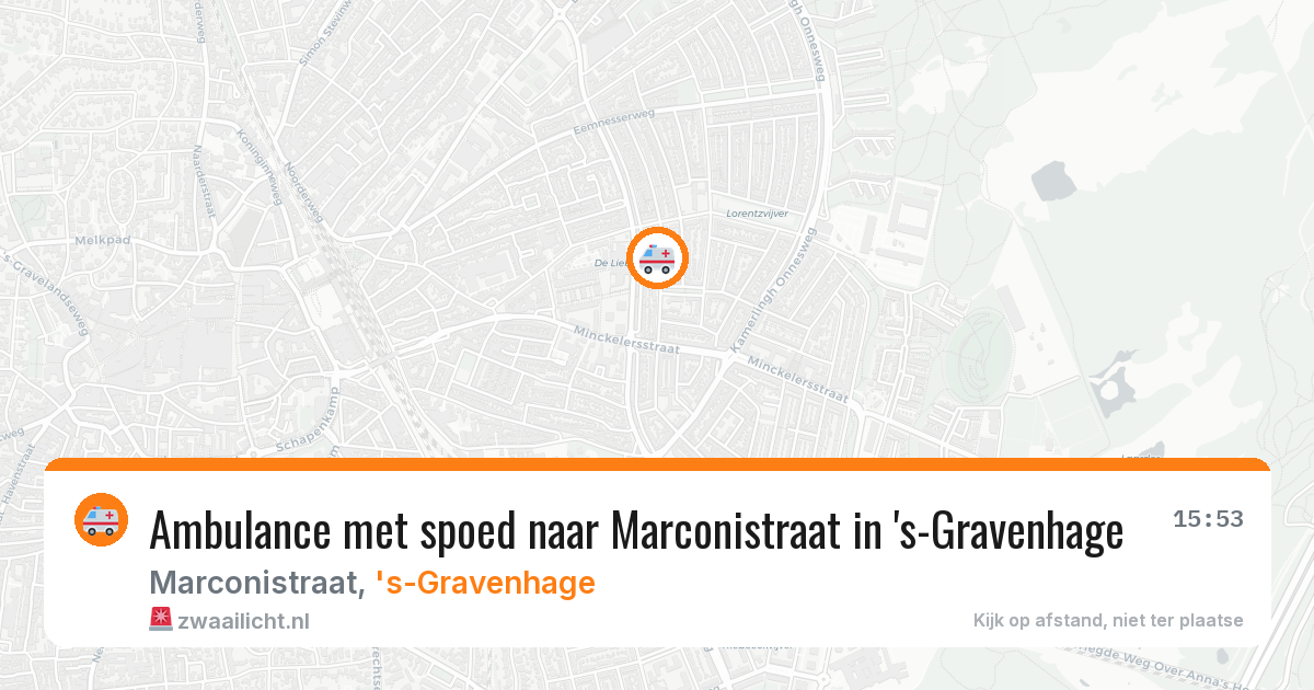 Ambulance met spoed naar Marconistraat in 's-Gravenhage — 16 mrt 2026