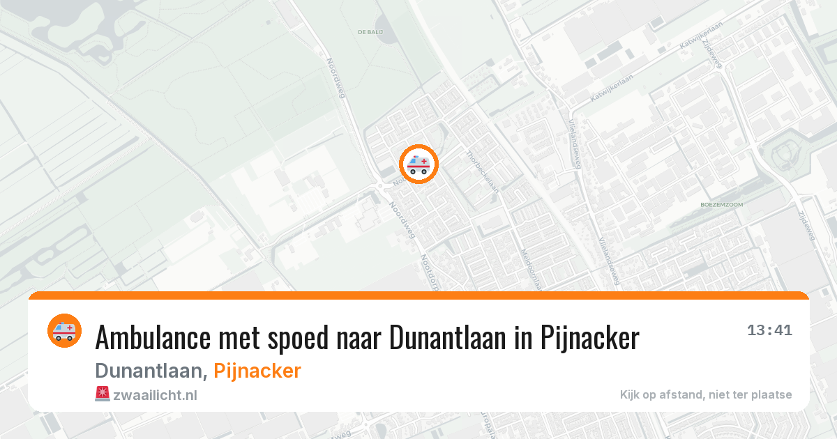 Ambulance met spoed naar Dunantlaan in Pijnacker — 2 aug 2026