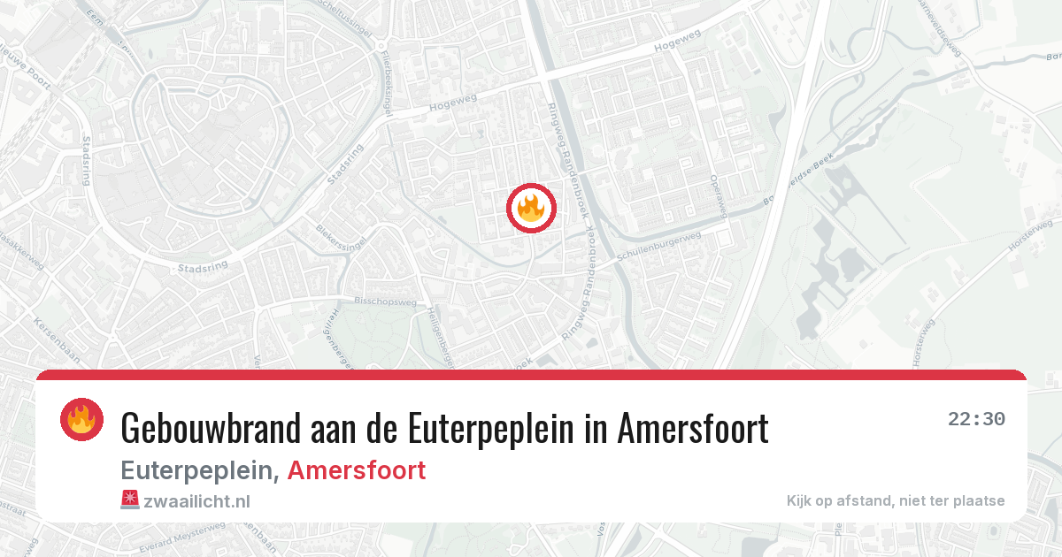 Gebouwbrand aan de Euterpeplein in Amersfoort — 25 apr 2026