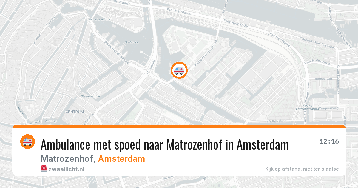 Ambulance met spoed naar Matrozenhof in Amsterdam — 2 jul 2026
