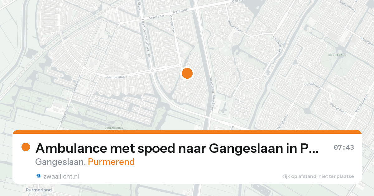 Ambulance met spoed naar Gangeslaan in Purmerend — 3 jun 2026
