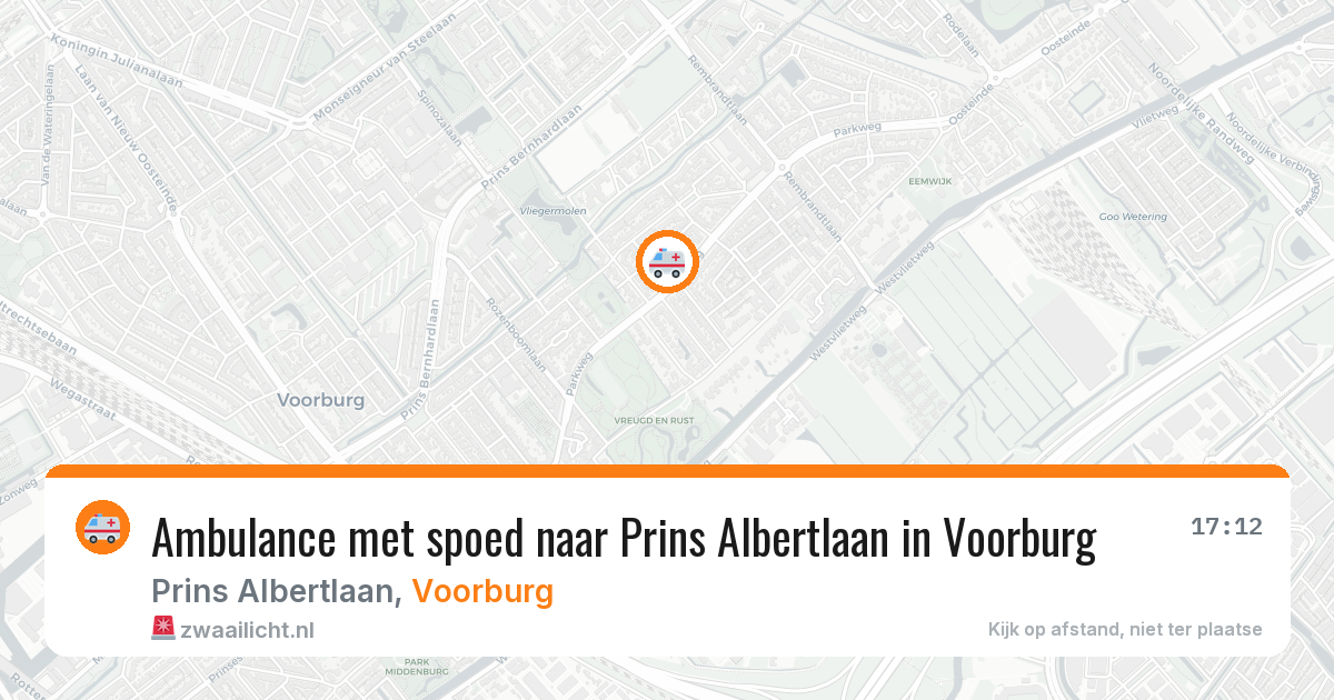 Ambulance met spoed naar Prins Albertlaan in Voorburg — 15 mei 2026