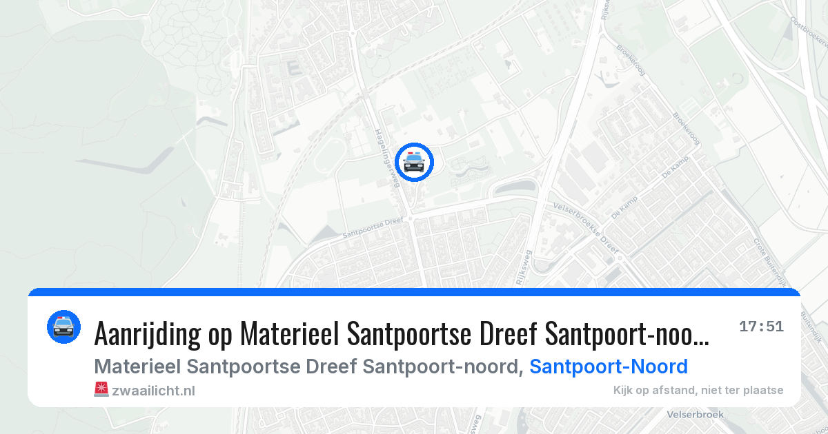 Aanrijding op Materieel Santpoortse Dreef Santpoort-noord in Santpoort-Noord — 16 apr 2026
